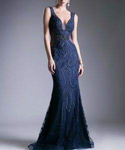 Navy new  formal gown, mother of the bride dress